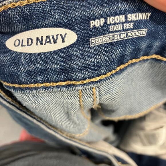 Old Navy Pop Icon Skinny High Rise Jeans‎ Women 20 New Denim Classic Distressed - Picture 2 of 16